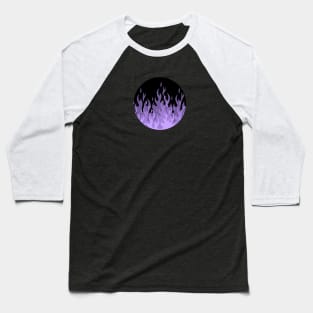 Just Purple Flames Baseball T-Shirt